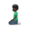 Man Kneeling- Dark Skin Tone emoji on LG